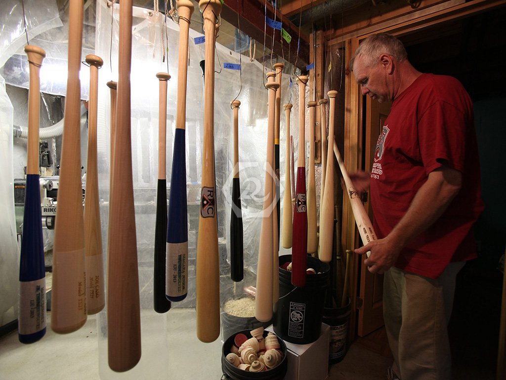 木工車床加工棒球棒